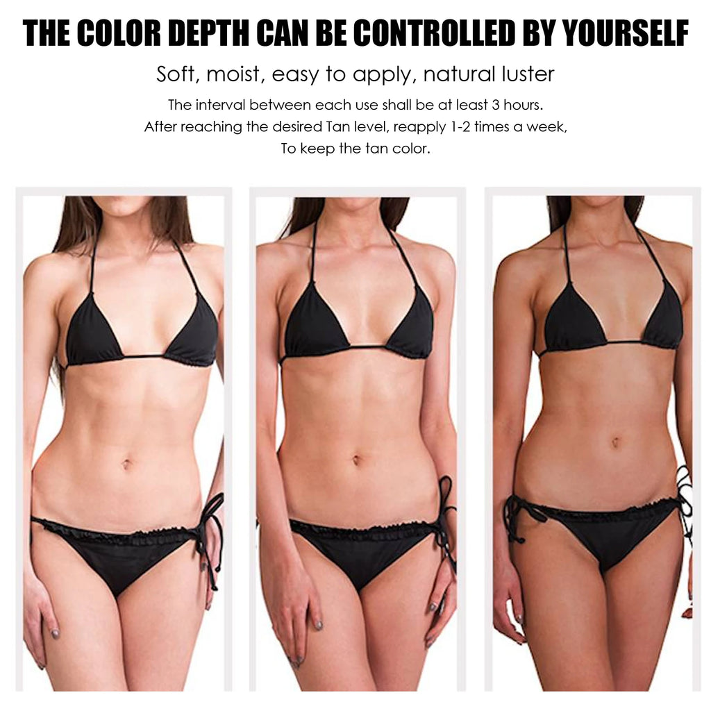 Beauty Self Tanner Mousse - Natural & Organic Ingredients , Dark Fake Tan , Sunless Tanner Clear & Non Toxic Tanning Foam