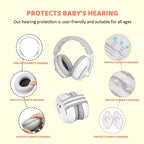 Baby Noise Cancelling Ear Muffs Sleeping Sound Insulation Safety Noise Reduction Ear Defenders Baby Earmuffs with Non-Slip Band