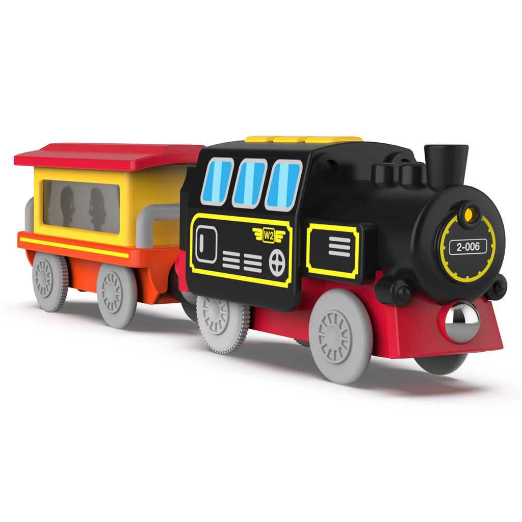 Train Track Wooden Train Toys Magnetic Set Electric Car Locomotive Diecast Slot Fit All Wood Brand Biro Railway Tracks for Kids