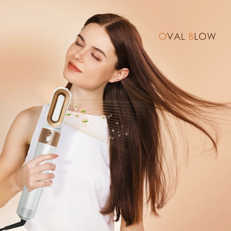 5 in 1 Hair Dryer Hot Comb Set Professional Curling Iron Hair Straightener Styling Tool For Professional Hair Dryer Household