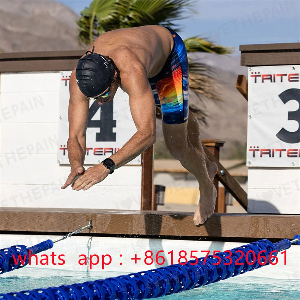 Zootekoi Men Swimwear Training Swim Shorts Beach Trunks Swimming Pants Swimsuit Jammer Summer Sports Surf Pantalones Shorts 2024 Secondary image