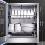 Household Small Vertical Desktop Mini Double Door High Temperature Disinfection Cabinet Kitchen Commercial Sterilizer Cupboard