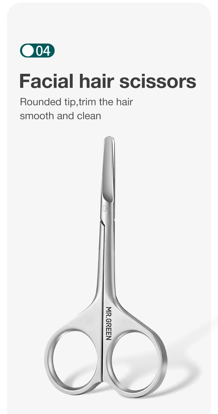 MR.GREEN Premium Manicure Set Professional-Grade Stainless Tools with Clean Lines & Travel-Ready Design Portable Case
