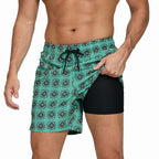 DATIFER 2026 latest Fashion Mens Shorts Polyester Long Liner 2 in 1 Traje De Baño Hombre Side Zipper Pocket Beach Gym Swimsuits