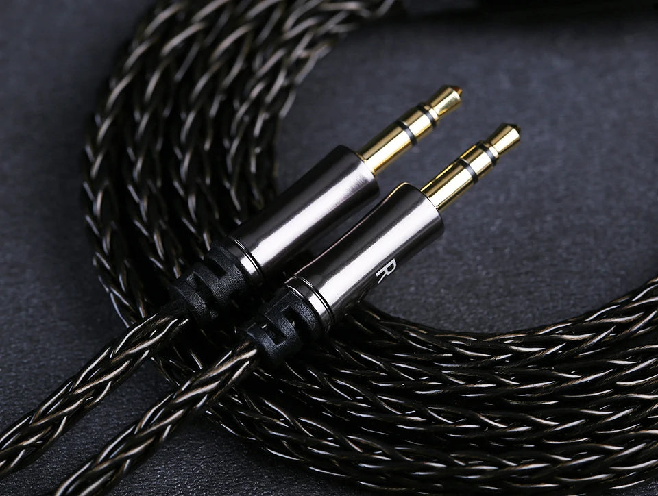 OPENHEART 16 Core Headphone Cable 1 to 2 jack dual 3.5/2.5/4.4mm/XLR Balance Cable For HIFIMAN DENON Replacement Cable 2m 3m