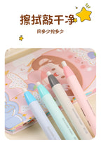 KHINSUN Press Retractable Pencil Eraser Correction Supplies Pen Style Pencil Rubber Writing School Supplies Stationery