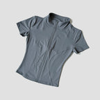 Slim Fit Short Sleeve Yoga Shirt Women's Stand Collar Zipper Jacket High End Running Sport Fitness Top