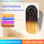 Small Wall Mounted Fast Heating Space Heater with Night Light & Overheat Protection for Home Office Bedroom Study 2026