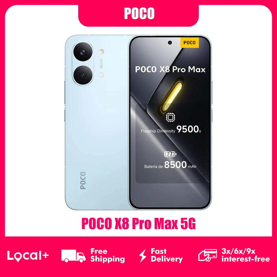 POCO X8 Pro MAX 5G 12GB 256GB 512GB NFC Smartphone Dimensity 9500s 8500mAh  50MP OIS Camera Ürün ana görseli