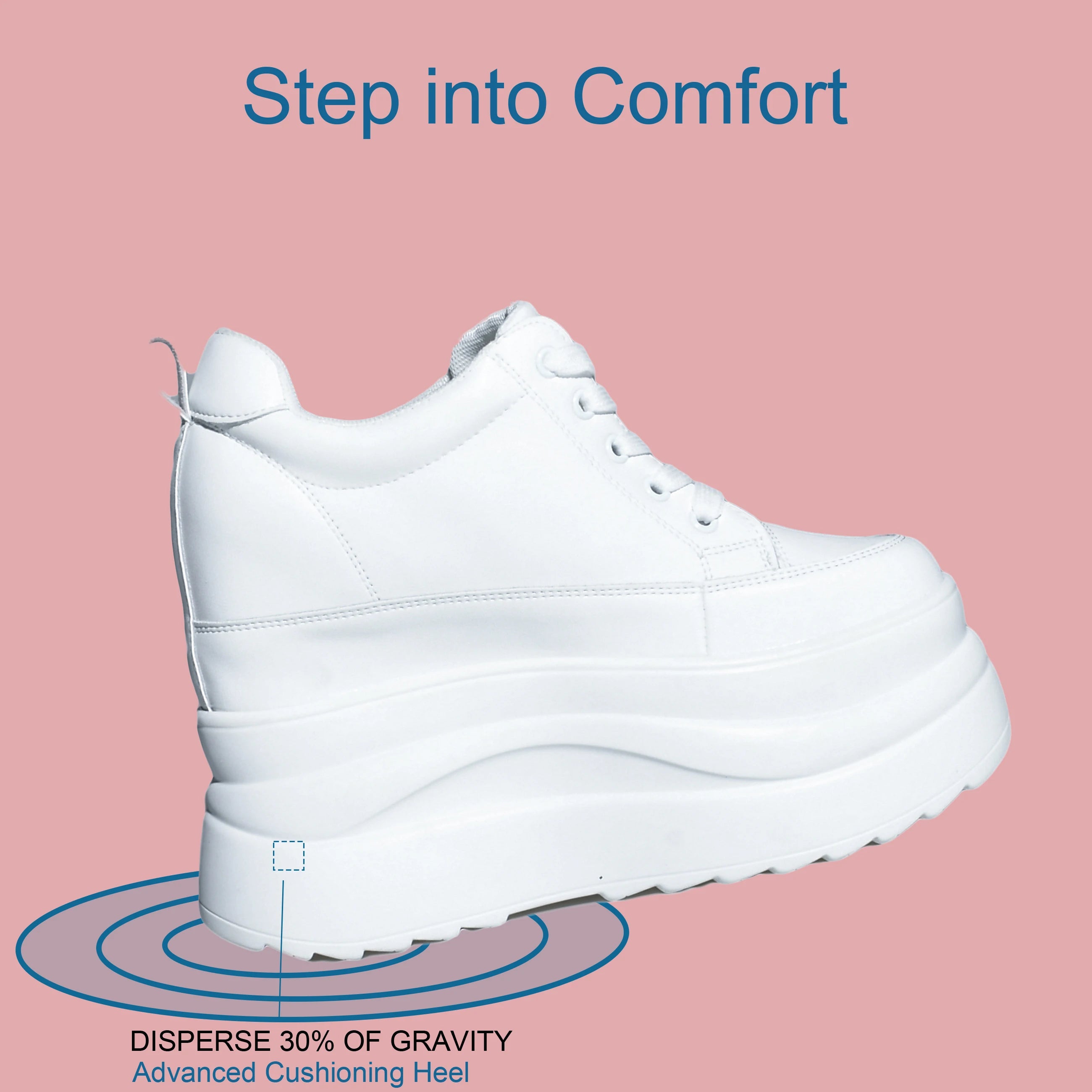 Fujin 13cm 2025 Genuine Leather Platform Wedge Flats Shoes Chunky Sneaker Casual Comfy High Brand Fall Autumn Walking Shoes