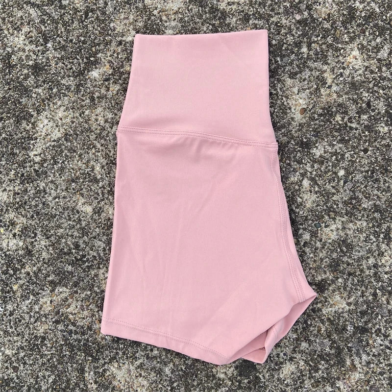Sexy Solid Color Women Fitness Sport Short High Waist Athletic Yoga Short Leg Cycling Comprehensive Training Jogging Squat Proof