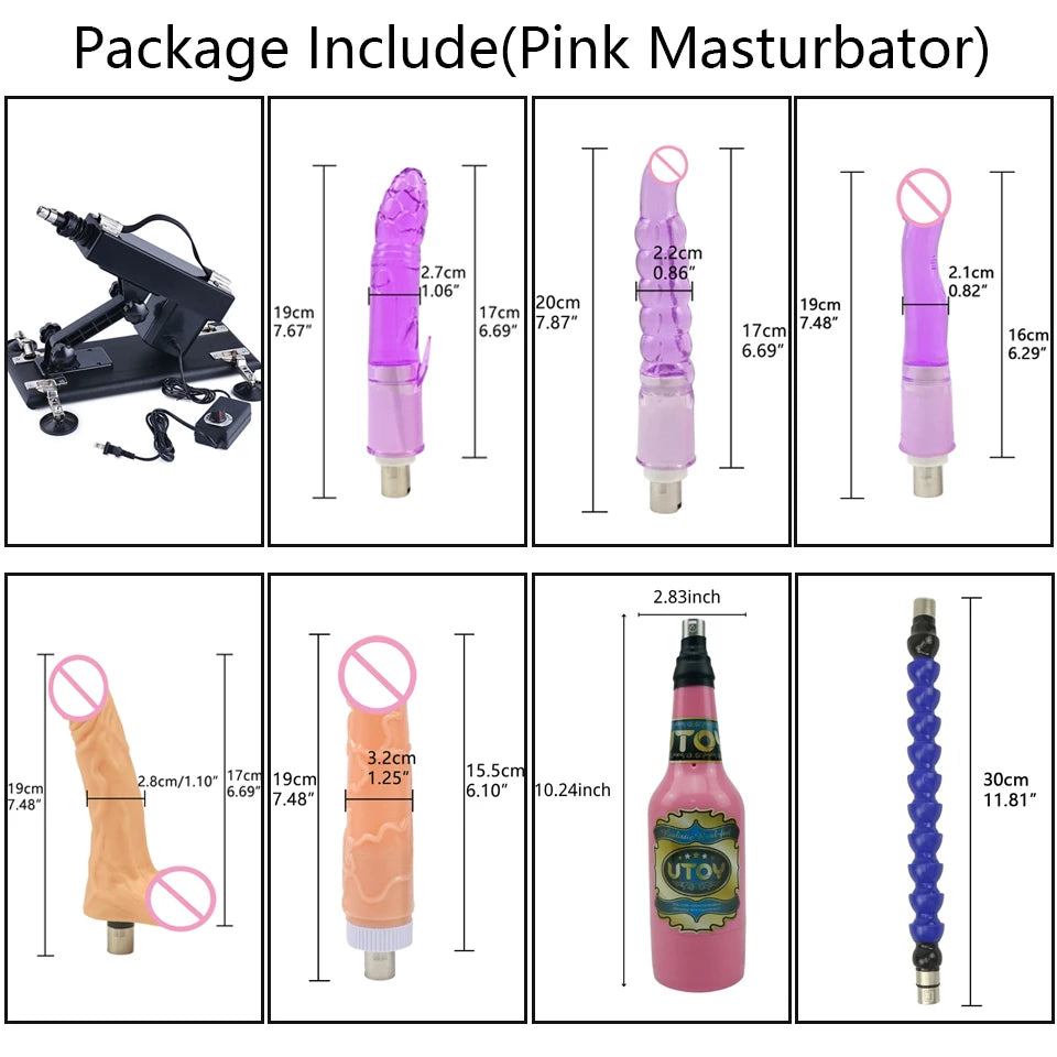 ROUGH BEAST Sex Machine for Women and Men with Dildo Attachment Automatic Masturbation Machine 3XLR Connector Sex Toys Products