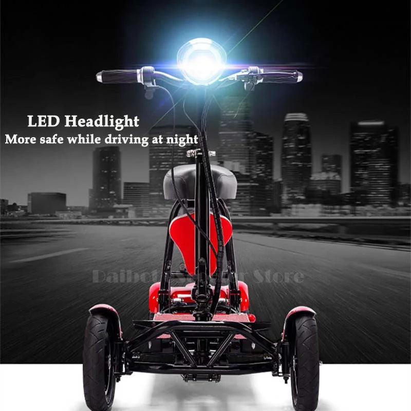 Four Wheel Electric Skateboard Portable Electric Scooters 10 Inch 36V Foldable Electric Scooter For Disabled Elderly