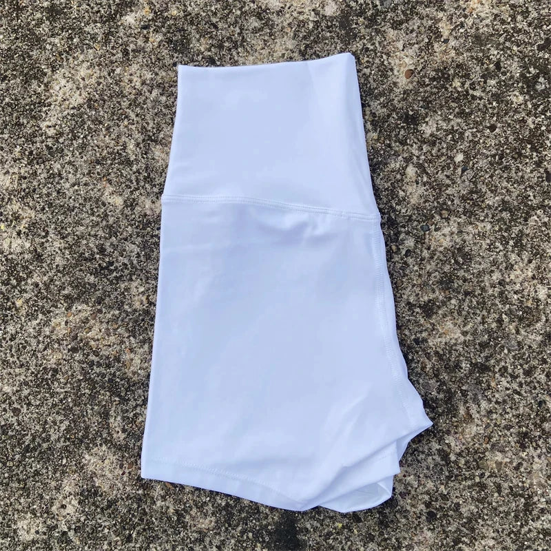 Sexy Solid Color Women Fitness Sport Short High Waist Athletic Yoga Short Leg Cycling Comprehensive Training Jogging Squat Proof