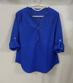 2024 Quality HotSale Plus Size Deep V Neck Women Blouse Chiffon Cool Loose Shirt Fashion Casual Ladies Tops Sexy Zipper Pullover
