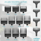 HATTEKER Professional Hair Clipper for Men Cordless Metal Barber Clipper and Trimmer Set Clipper for Hair Cutting Kit