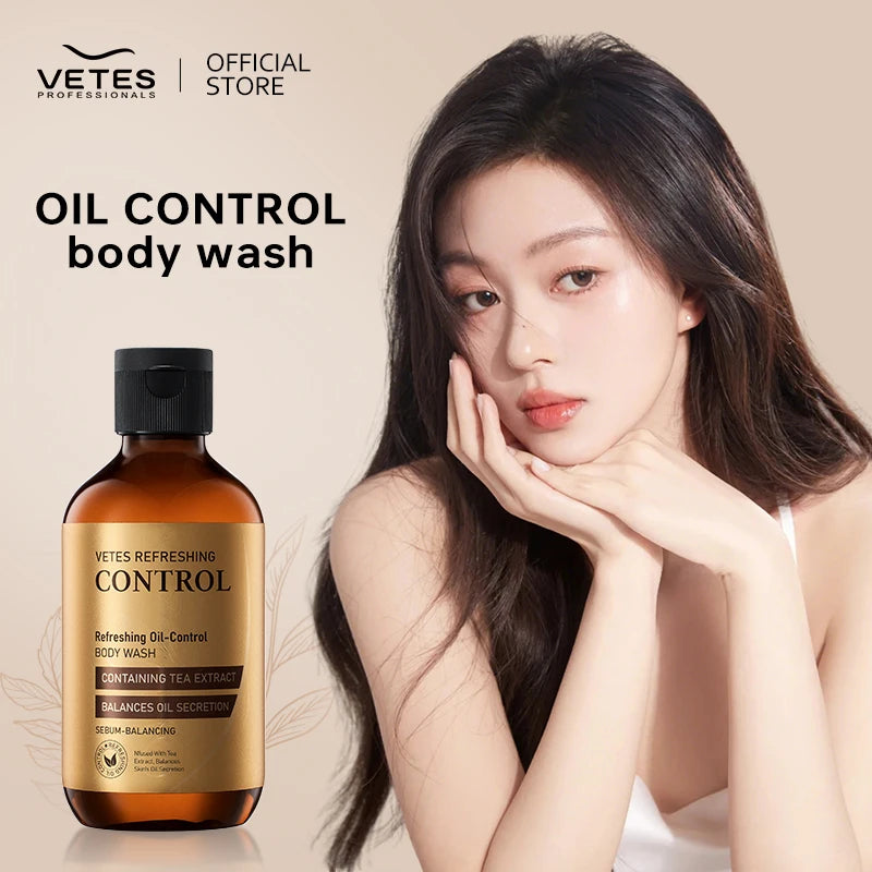 VETES 260ml Body Wash Tea Fragrance Shower Gel Oil Control Deeply Cleanses Keep Fragrance Take a Bath Balance Water and Oil Ürün ana görseli