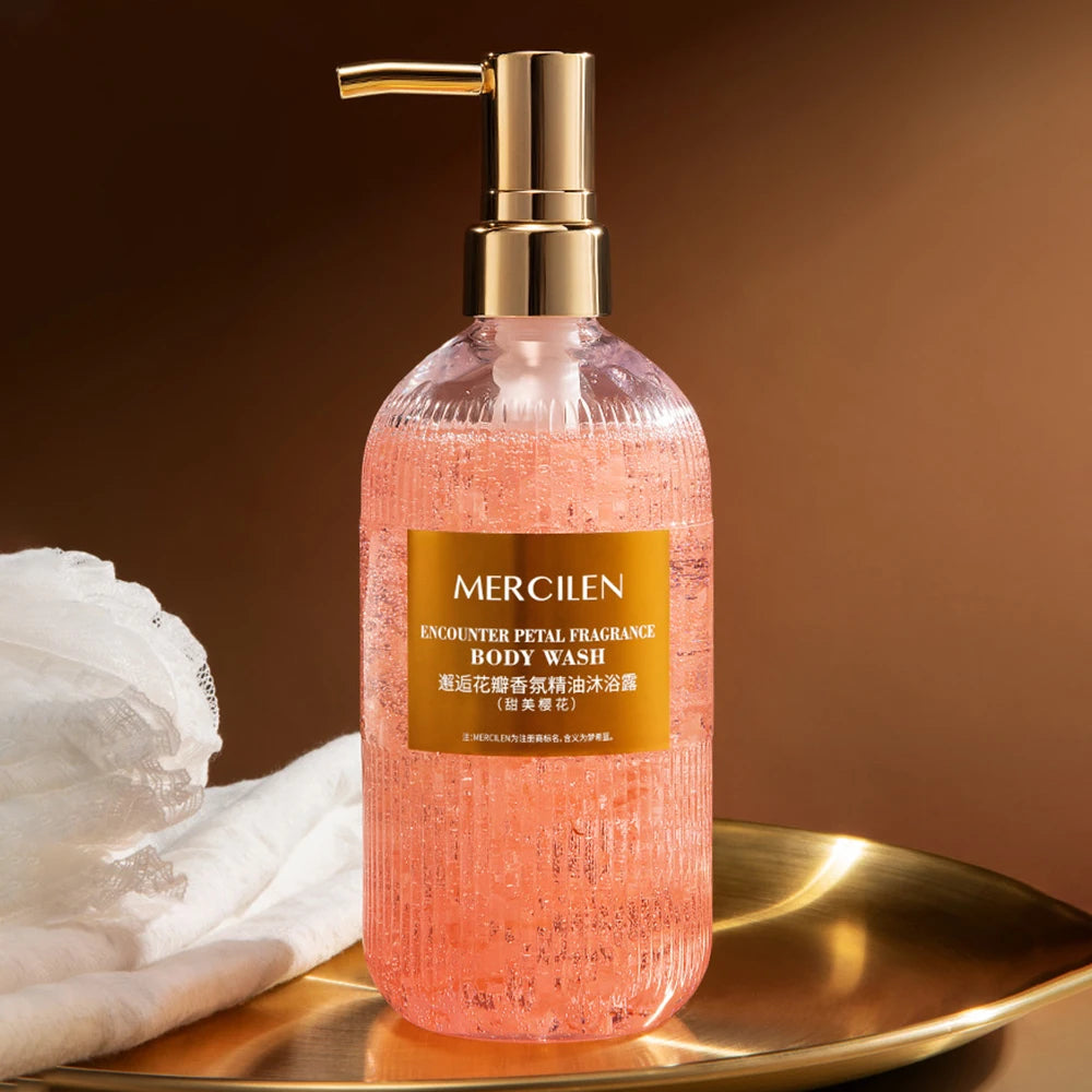 Cherry Blossom Jasmine Petal Essential Oil Shower Gel Deep Cleansing Long lasting Fragrance Moisturizing Aromatic Body Bath Ürün ana görseli