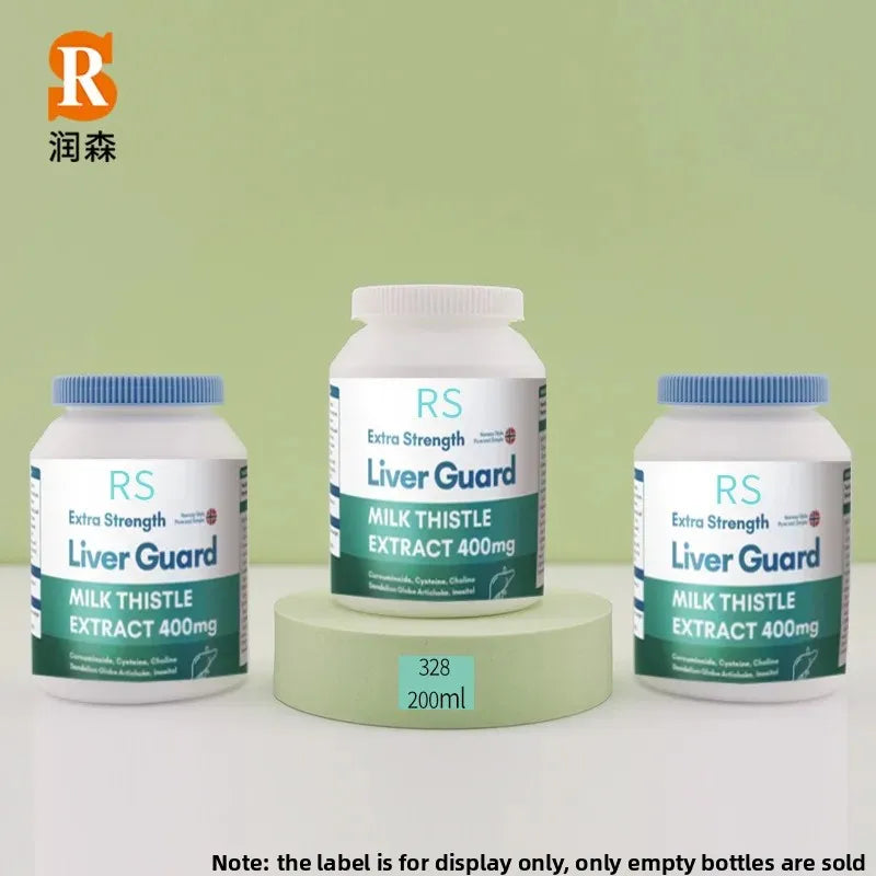 New HDPE 200ml 90 Capsules DHA Vitamin Tablets Deep Sea Fish Oil Capsules Food Grade Health Supplement Bottle