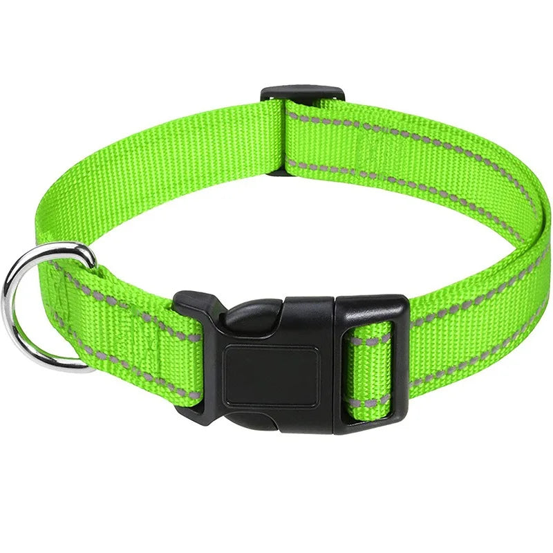 Pet Dog Collar Nylon Reflective Neck Collar for Small Medium Large Dog Pet Leash Collars for Dog Supplies Pet Accessories