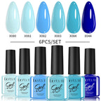 LILYCUTE 6PCS Gel Nail Polish Set Summer Neon Nail Gel Kits For DIY Nail Vernis Semi Permanent UV Lamp Gellak Nail Varnish Set