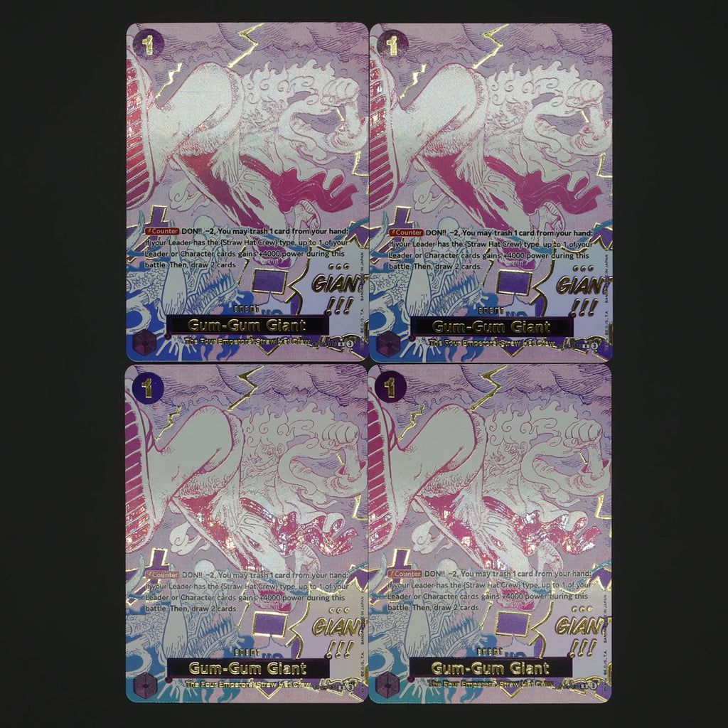 One Piece TCG OPCG English Manga Event Card Set Gear 2 DDM GGG Ground Death Frighten Me OP09 OP10 OP11 OP12 OP14 Gold Stamping