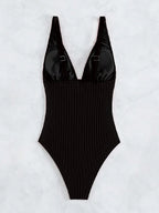 Deep V One Piece Swimsuit Women 2024 Push Up Swimwear Female Sexy Summer Beachwear Swim for Bathing Suits Micro Korean Monokini