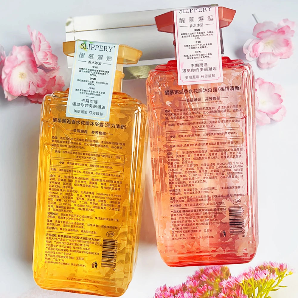 Perfume Petal Shower Gels Moisturizing Tender Smooth Whitening Body Wash Body Care Oil Control Refreshing Body Bathe Skin Care