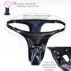 Multi-Functional Leather Chastity Panties with No Vibration Silicone Dildo Anal Accessories for Couple Sensual Play Sex Toys
