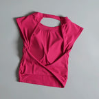 Sexy Backless Sports Vest Women Fixed Chest Pad Tight Quick-Drying Slim Fit Yoga Top Breathable Fitness Shirt