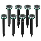 4/8X Solar Repeller Powered Ultrasonic Sonic Mouse Mole Pest Rodent Repellent Vibration Wave Yard Outdoor Garden Lawn Farm Field