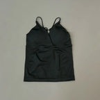 Vision Twist Front Longline Top Women Gym Tank Yoga Tops Quick Dry Thin Strap High Elastic Running Vest Push-up Fitness Vest