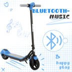 Vankel 6.5-inch Kids Electric Scooter for Boy & Girls with Bluetooth Rainbow Lights 8-10km Range LCD Display Children Scooter