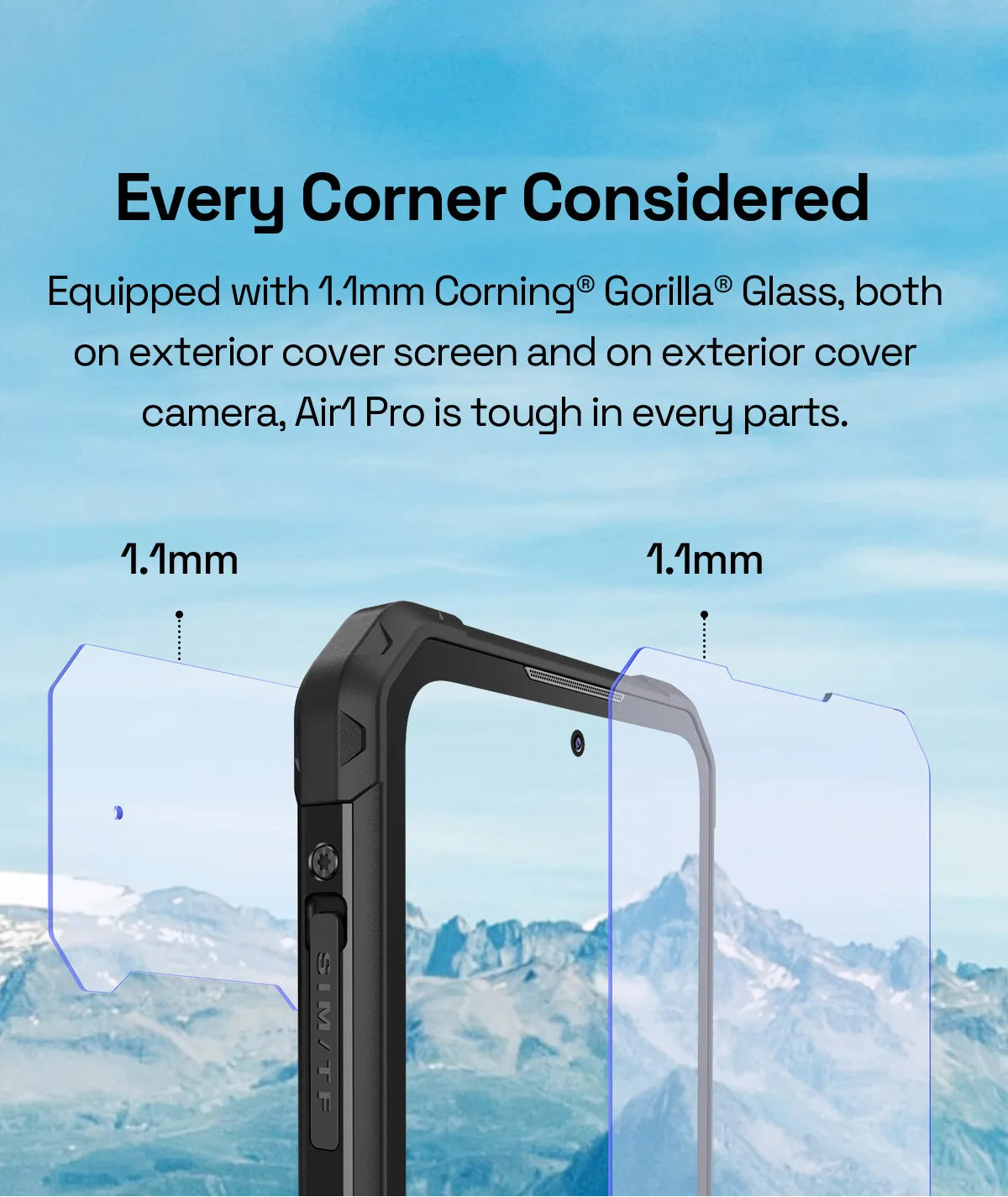 IIIF150 Air1 Rugged Phone Smartphone 5000mAh Battery 6.5" FHD+ Display 20MP Camera NFC IP68 IP69K 11.35MM Ultra-Thin Rugged
