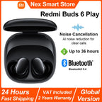 Xiaomi Redmi Buds 6 Play Wireless Bluetooth Earphone, AI Noise Reduction, Touch control Wireless Earphone, Long Endurance BT5.4