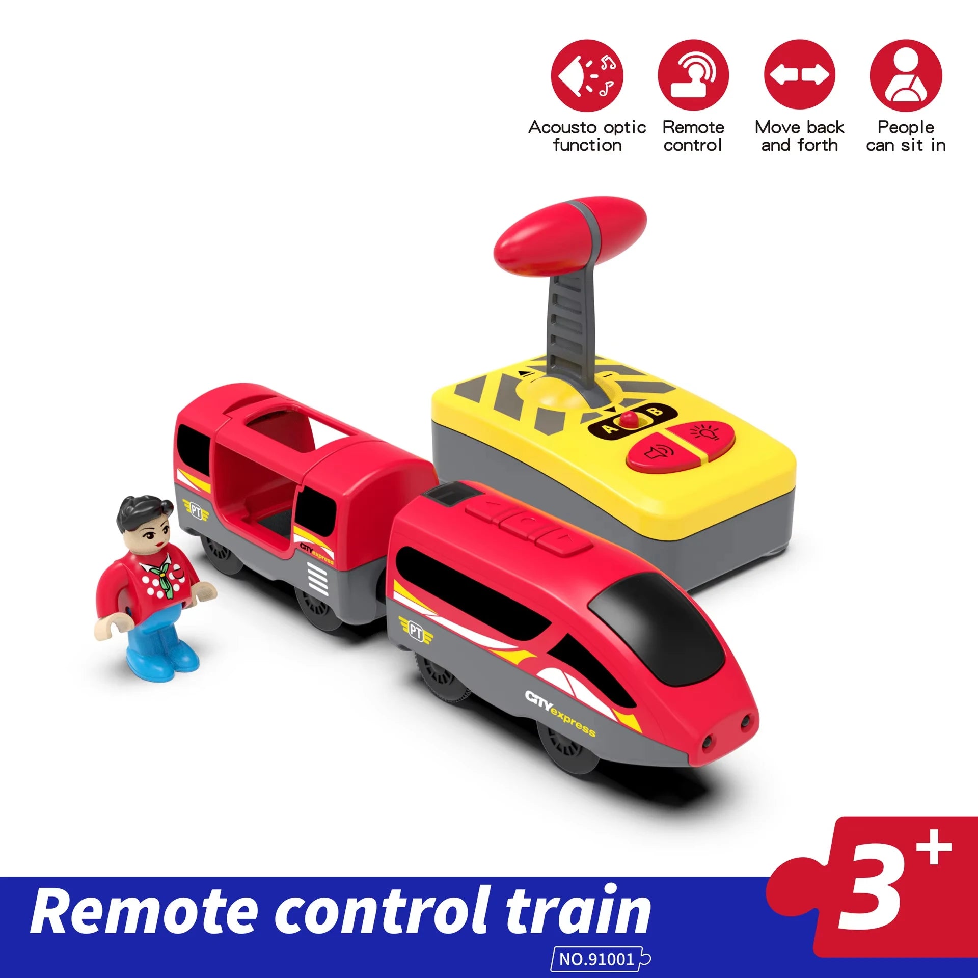 Kids RC Electric Train Set Locomotive Magnetic Train Diecast Slot Toy Fit for Wooden Train Railway Track Toys for Children Gifts Ürün ana görseli