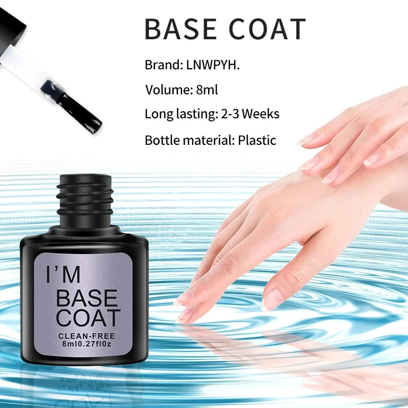 Gel Varnish Kit Professional Nail Gel Kit With Nail Dryer Soak Off Nail Gel Polish Kit  Base Coat  Top Coat Manicure Tools Set