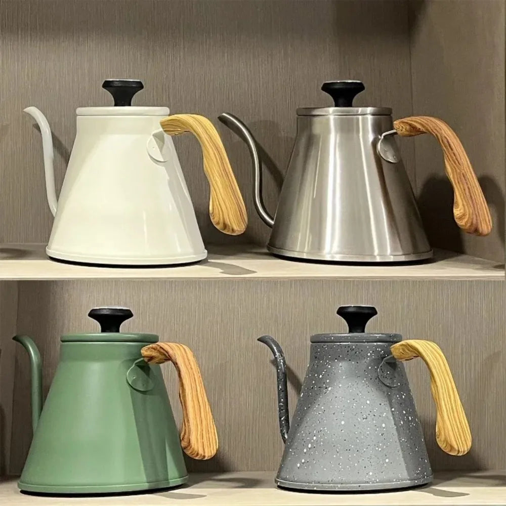 Stainless Hand Drip Coffee Maker with Thermometer Goose Beak Kettles Teapot Gooseneck Kettle Coffee Pot Ürün ana görseli