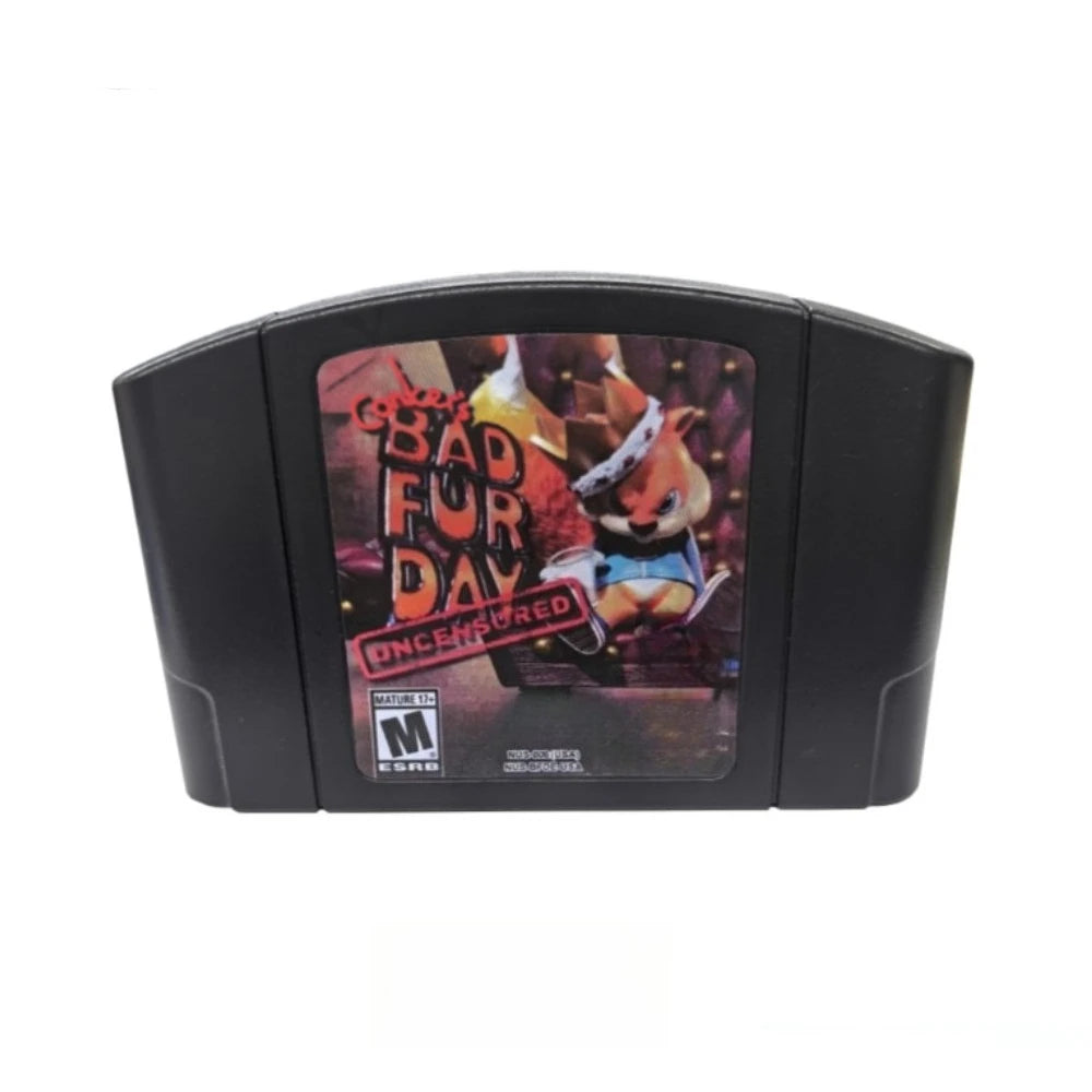 Conker's Bad Fur Day N64 Game Cassette US Version 64-bit English Language Uncensored Collectible Toy Gift for Gaming Enthusiasts Ürün ana görseli