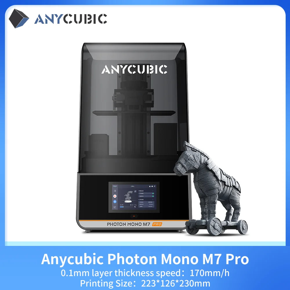 ANYCUBIC Photon Mono M7 Pro UV Resin 3D Printer 10'' 14K LCD 3D Printer With Automatic Resin Refill High Speed Printing Ürün ana görseli