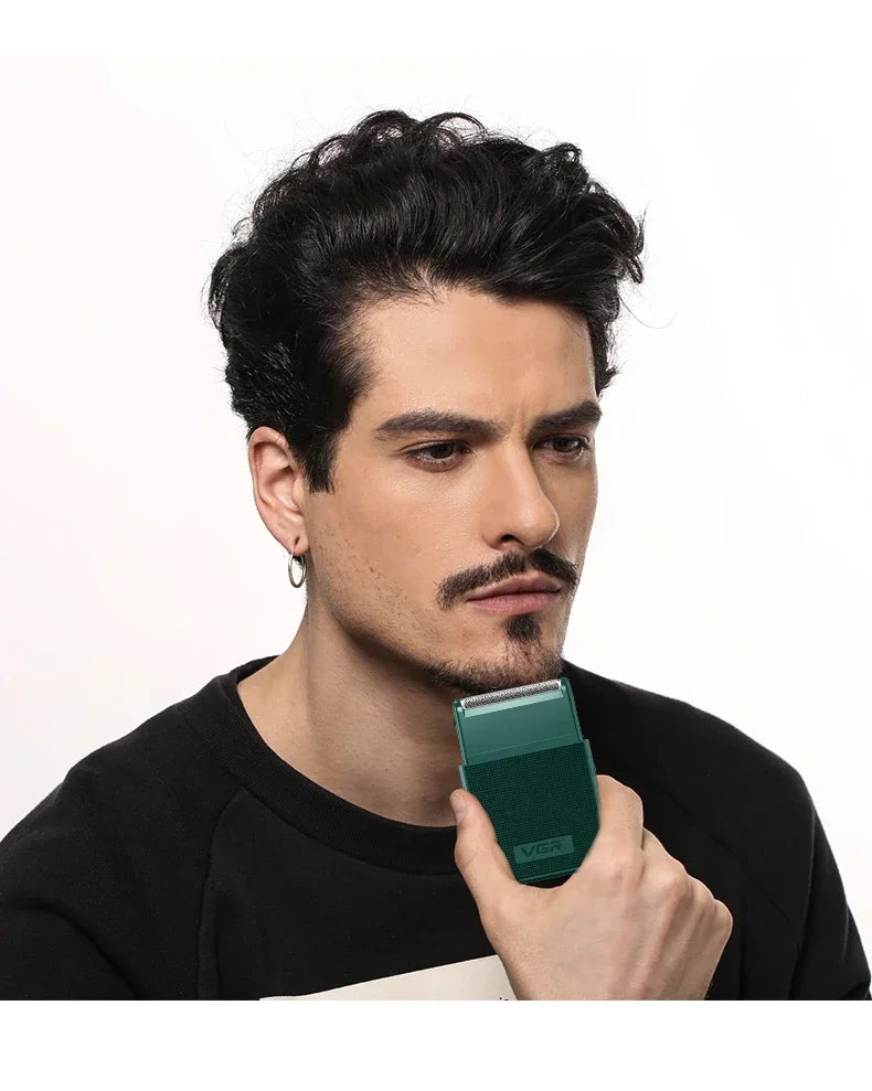 VGR Razor Rechargeable Shaver Professional Beard Trimmer Travel Hair Trimmers Reciprocating Shaving Machine for Men V-376