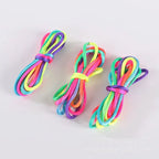 Rainbow Cats Cradle String 1.6M/63 Inch Long Rainbow Colourful Finger Rope Chinese Finger String Games Toy for Kids