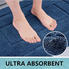Homaxy Double Frame Velveteen Bathroom Mat Floor Mat Indoor Non Slip Door Mat Dirt Trap Absorbs Water Comfortable Bathroom Mat