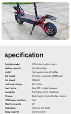 BOYUEDA Q7Pro Max Electric Scooter 2*1600W Dual Motor 52V28A Battery Adult Off-road E-Scooter 10 Inch City commuting EScooter