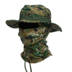 2Pcs/Set Men's Sun Protection Wide Brim Hat With Balaclava Mix Set Breathable Hunting Hat Outdoor Camping Hiking Fishing Cap