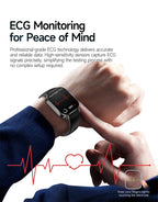 New Men Accurate Health Diagnosis ECG Smart Watch Blood Pressure Blood Oxygen Blood Fat Uric Acid Temp Bluetooth call Smartwatch