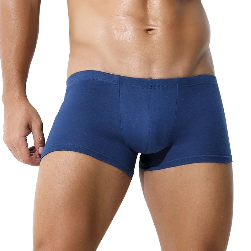 Men's Underwear 100% Cotton Boxer Briefs Summer Large Size Thin Breathable Comfort Underwear Sports Boys Boxer Briefs