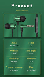 Gamer Wired Headphones Gaming Wired Earphone Metal HiFi Bass Stereo 3.5mm Earphone Earbud For Phone Computer Mic L Jack Magnetic