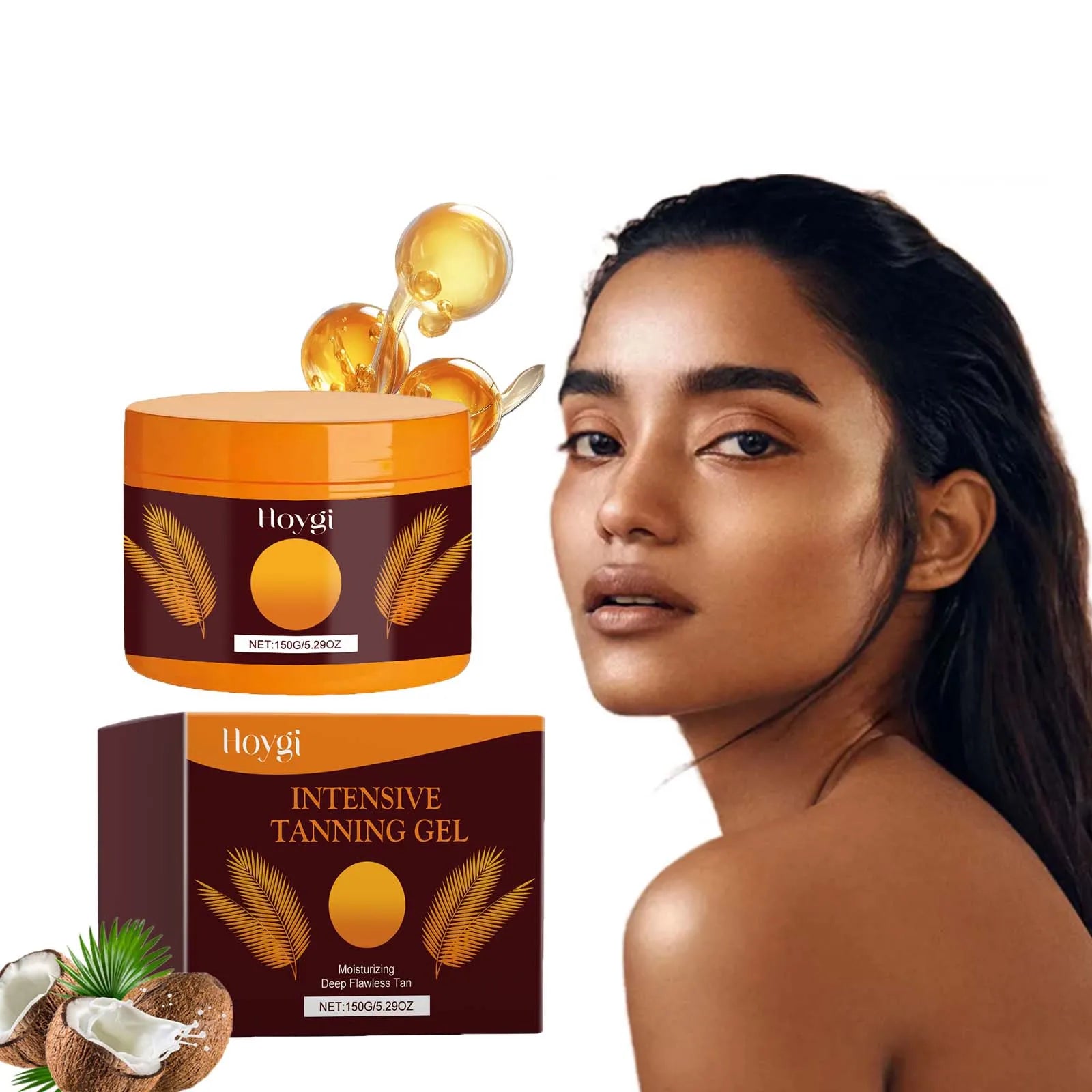 Sunless Tanning Gel Intensive Self Tanner Face Body Natural Bronzer Wheat Moisturizing Hydrating Summer Sunbed Self Fake Tan Gel Ürün ana görseli