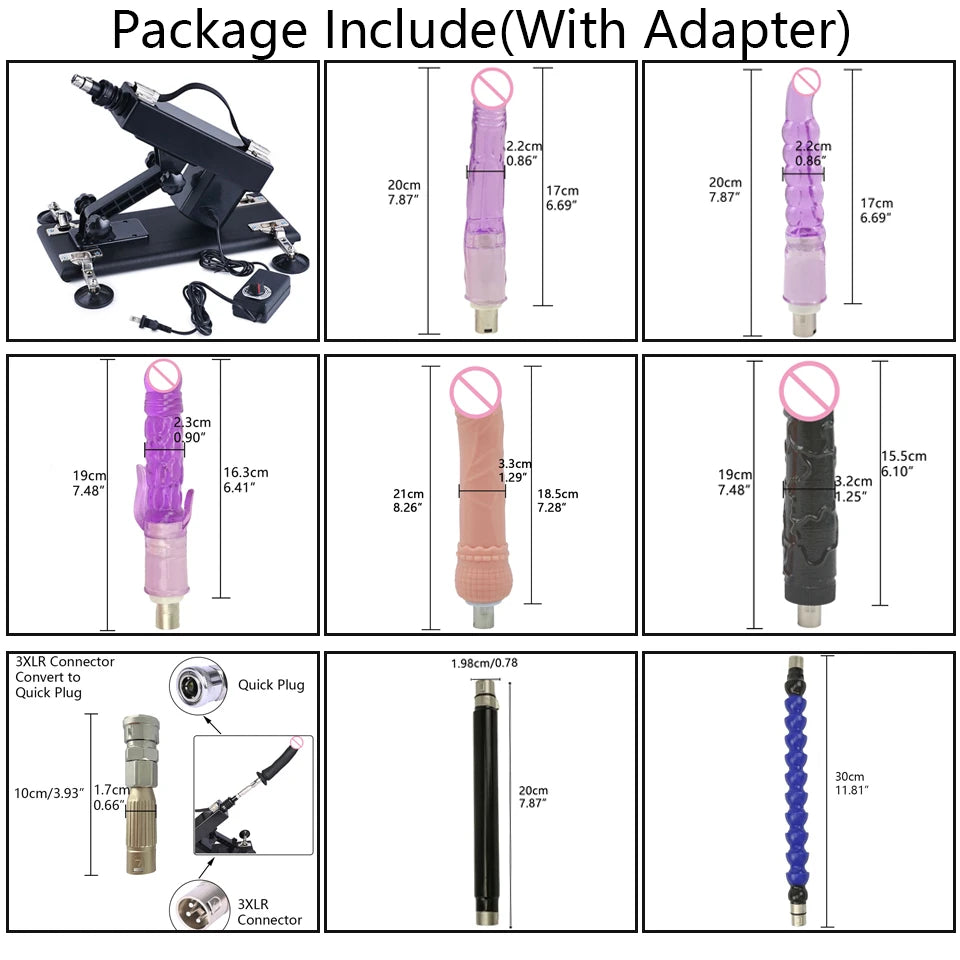 ROUGH BEAST Sex Machine for Women and Men with Dildo Attachment Automatic Masturbation Machine 3XLR Connector Sex Toys Products